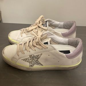 Golden Goose Deluxe Brand Logo Glittered Low-Top Sneakers